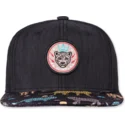 cepur-plakana-melns-snapback-gepard-linen-rev-no-djinns