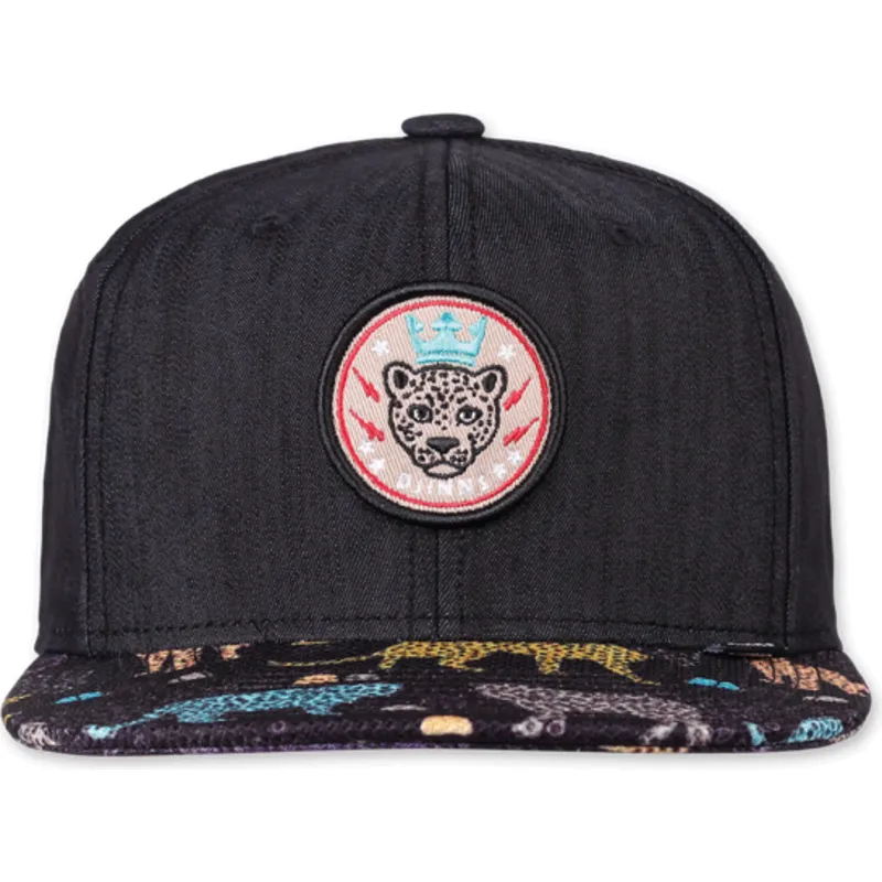 cepur-plakana-melns-snapback-gepard-linen-rev-no-djinns