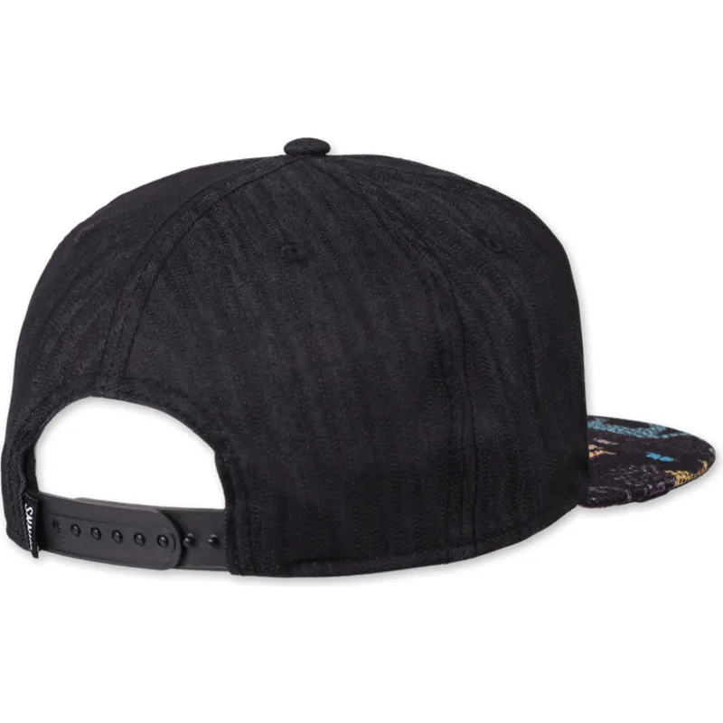 cepur-plakana-melns-snapback-gepard-linen-rev-no-djinns