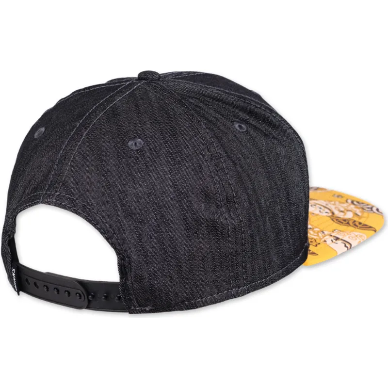 cepur-plakana-melns-snapback-lucky-cat-linen-rev-no-djinns