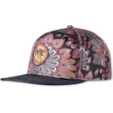 gorra-plana-negra-snapback-peacock-linen-de-djinns