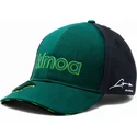 grune-und-schwarze-verstellbare-curved-cap-fernando-alonso-von-aston-martin-formula-1-von-kimoa