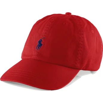 Cepur izliekta sarkans regulējams Cotton Chino Classic Sport no Polo Ralph Lauren