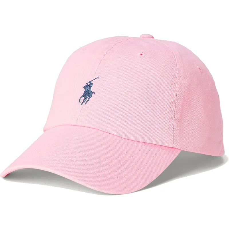 cepur-izliekta-roza-regulejams-cotton-chino-classic-sport-no-polo-ralph-lauren