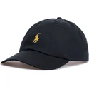casquette-courbee-noire-ajustable-avec-logo-dore-cotton-chino-classic-sport-polo-ralph-lauren