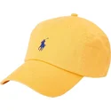gelbe-gebogene-verstellbare-kappe-mit-blauem-logo-cotton-chino-classic-sport-von-polo-ralph-lauren