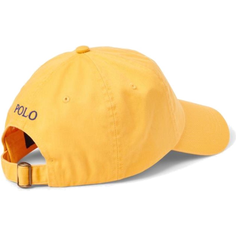 polo-ralph-lauren-curved-brim-blue-logo-cotton-chino-classic-sport-yellow-adjustable-cap