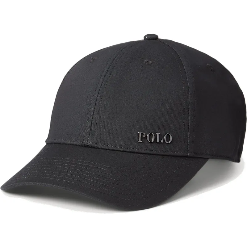 cepur-izliekta-melns-regulejams-plaque-baseline-no-polo-ralph-lauren