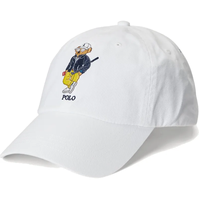 cepur-izliekta-balts-regulejams-bear-twill-no-polo-ralph-lauren