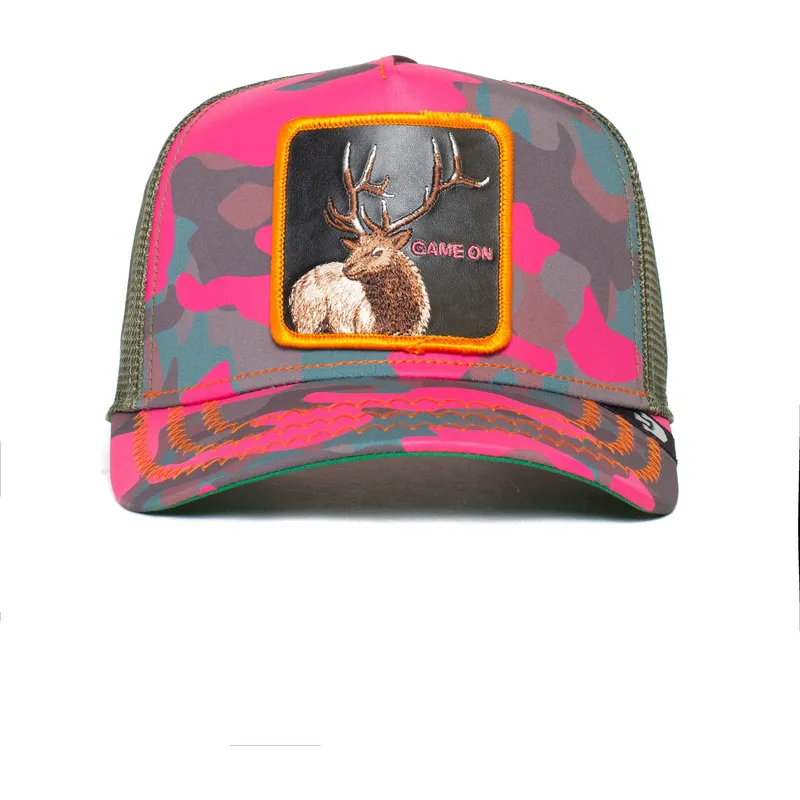 cepur-izliekta-truckeris-maskesanas-snapback-rosa-game-on-elk-season-dreams-the-farm-no-goorin-bros