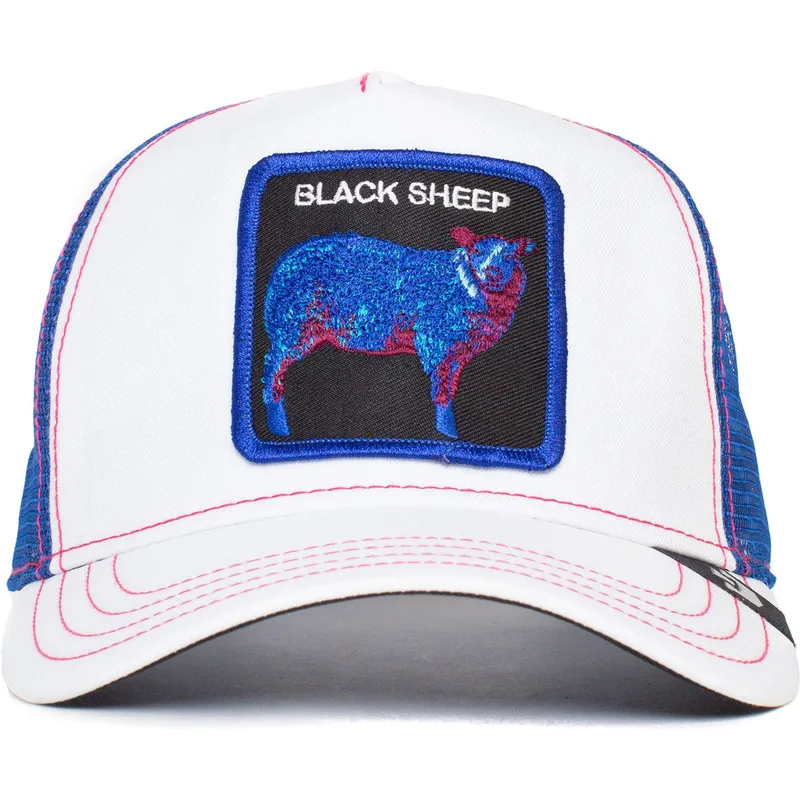 cepur-izliekta-truckeris-balts-snapback-black-sheep-trip-the-farm-no-goorin-bros