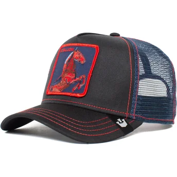 cepur-izliekta-truckeris-melns-snapback-stallion-trip-the-farm-no-goorin-bros