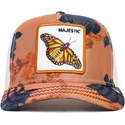 cepur-izliekta-truckeris-oranzs-snapback-majestic-monarchy-of-roses-the-farm-no-goorin-bros