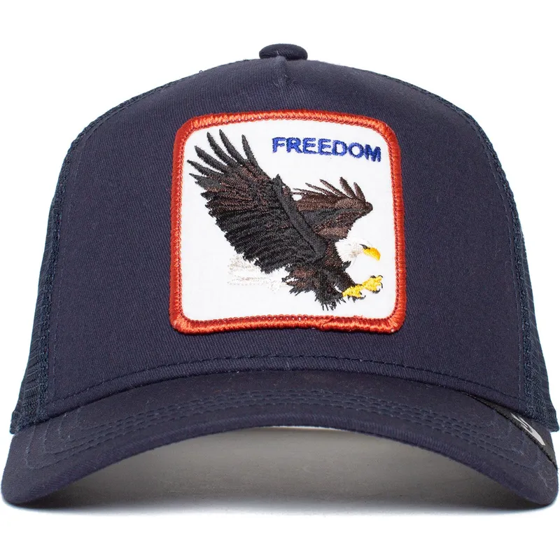 cepur-izliekta-truckeris-tumsi-zils-snapback-freedom-truckin-the-farm-no-goorin-bros