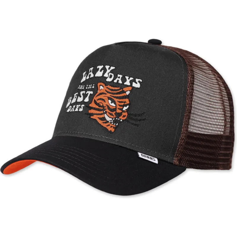 cepur-izliekta-truckeris-melns-snapback-lazy-tiger-hft-lazy-days-are-the-best-days-no-djinns