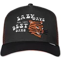 schwarze-trucker-kappe-lazy-tiger-hft-lazy-days-are-the-best-days-von-djinns