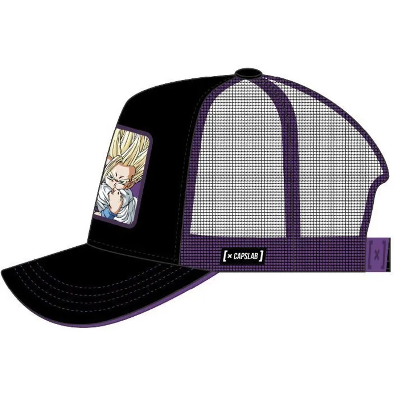 cepur-izliekta-truckeris-melns-snapback-super-saiyan-2-goh1-son-gohan-dragon-ball-no-capslab