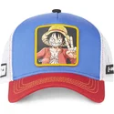 trucker-cap-blau-weiss-und-rot-monkey-d-luffy-op2-luf2-one-piece-von-capslab