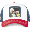 cepur-izliekta-truckeris-daudzkrasains-snapback-re4-rick-un-morty-riks-un-mortijs-no-capslab