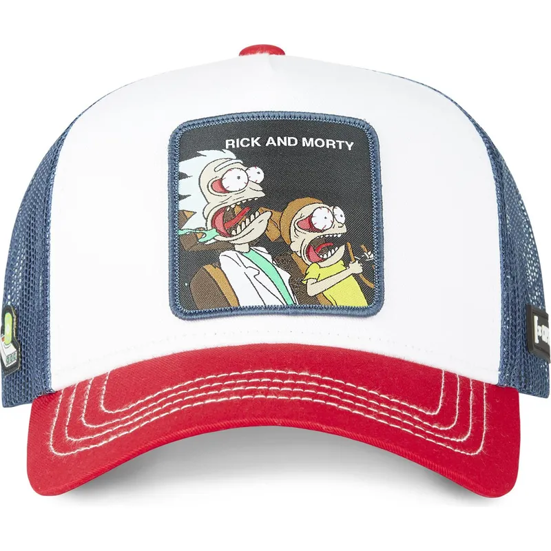 cepur-izliekta-truckeris-daudzkrasains-snapback-re4-rick-un-morty-riks-un-mortijs-no-capslab