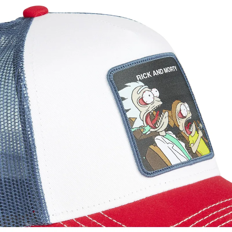 cepur-izliekta-truckeris-daudzkrasains-snapback-re4-rick-un-morty-riks-un-mortijs-no-capslab