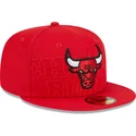 cepur-plakana-sarkans-pieguloss-59fifty-draft-edition-2023-no-chicago-bulls-nba-no-new-era