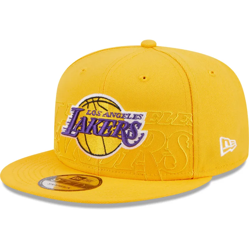 cepur-plakana-dzeltens-snapback-9fifty-draft-edition-2023-no-los-angeles-lakers-nba-no-new-era