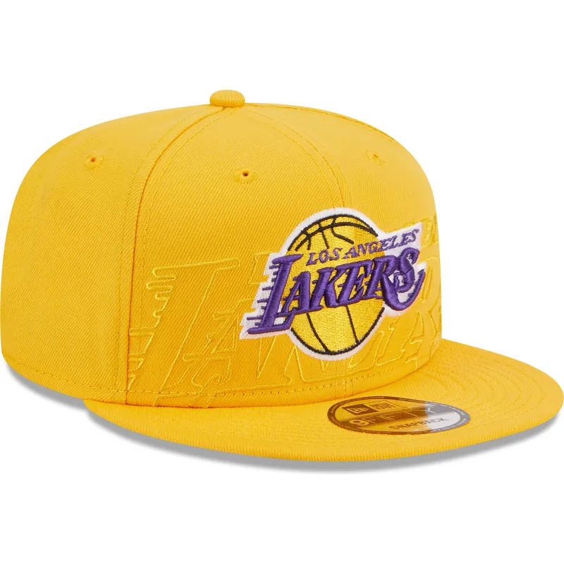 cepur-plakana-dzeltens-snapback-9fifty-draft-edition-2023-no-los-angeles-lakers-nba-no-new-era