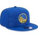 cepur-plakana-zils-snapback-9fifty-draft-edition-2023-no-golden-state-warriors-nba-no-new-era