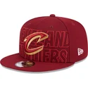 cepur-plakana-sarkans-snapback-9fifty-draft-edition-2023-no-cleveland-cavaliers-nba-no-new-era