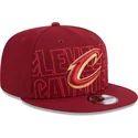 cepur-plakana-sarkans-snapback-9fifty-draft-edition-2023-no-cleveland-cavaliers-nba-no-new-era