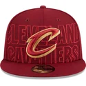 cepur-plakana-sarkans-snapback-9fifty-draft-edition-2023-no-cleveland-cavaliers-nba-no-new-era