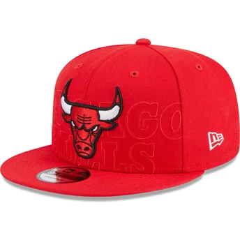 Gorra plana roja snapback 9FIFTY Draft Edition 2023 de Chicago Bulls NBA de New Era