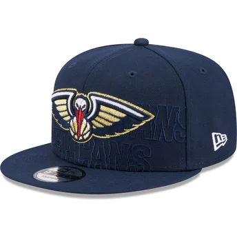 Gorra plana azul marino snapback 9FIFTY Draft Edition 2023 de New Orleans Pelicans NBA de New Era