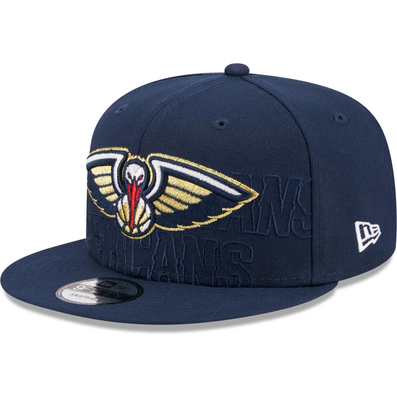 cepur-plakana-tumsi-zils-snapback-9fifty-draft-edition-2023-no-new-orleans-pelicans-nba-no-new-era