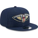 cepur-plakana-tumsi-zils-snapback-9fifty-draft-edition-2023-no-new-orleans-pelicans-nba-no-new-era
