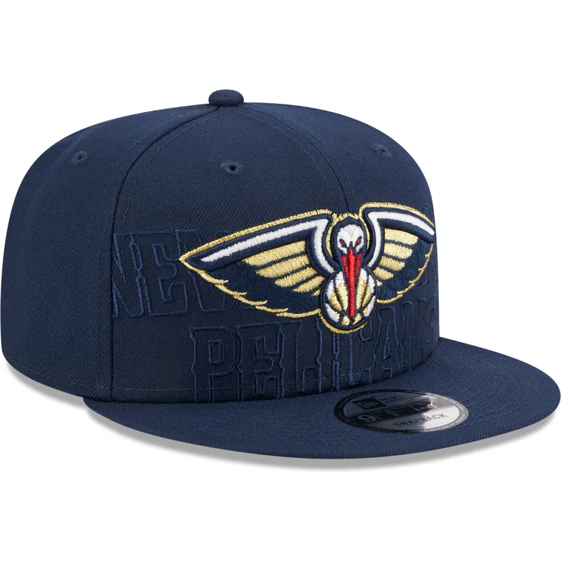 cepur-plakana-tumsi-zils-snapback-9fifty-draft-edition-2023-no-new-orleans-pelicans-nba-no-new-era