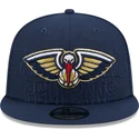 cepur-plakana-tumsi-zils-snapback-9fifty-draft-edition-2023-no-new-orleans-pelicans-nba-no-new-era