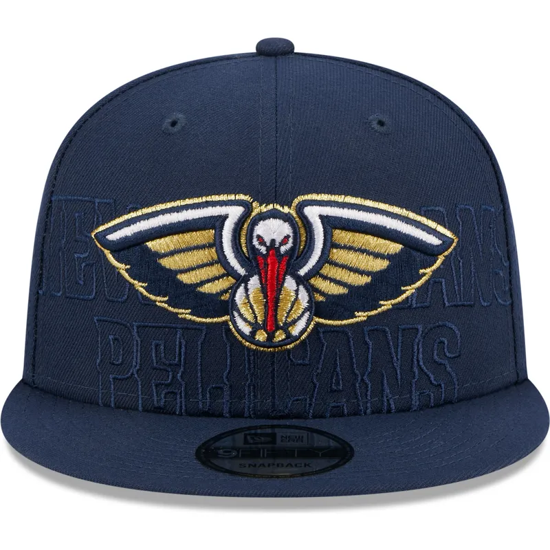 marineblaue-flache-snapback-kappe-9fifty-draft-edition-2023-der-new-orleans-pelicans-nba-von-new-era