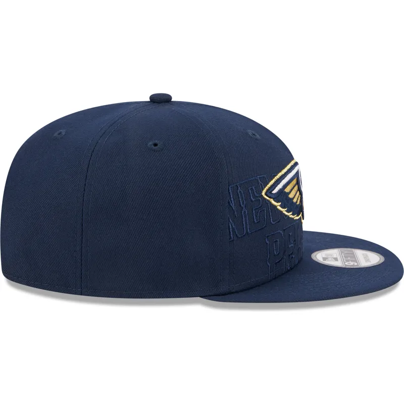 cepur-plakana-tumsi-zils-snapback-9fifty-draft-edition-2023-no-new-orleans-pelicans-nba-no-new-era