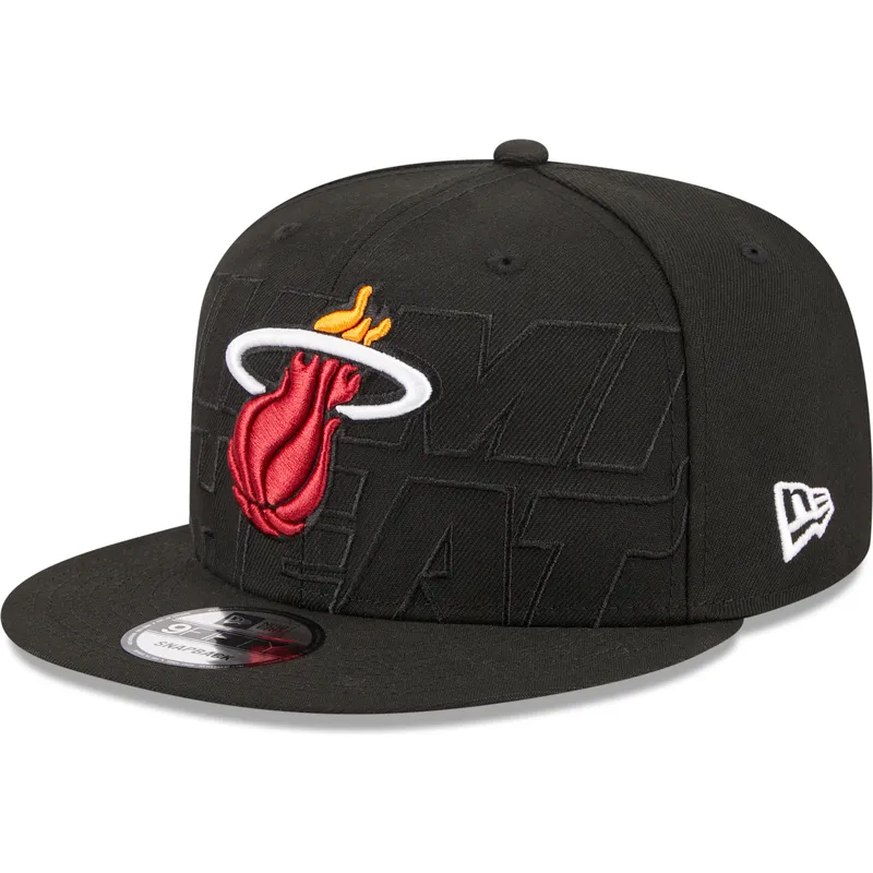 cepur-plakana-melns-snapback-9fifty-draft-edition-2023-no-miami-heat-nba-no-new-era