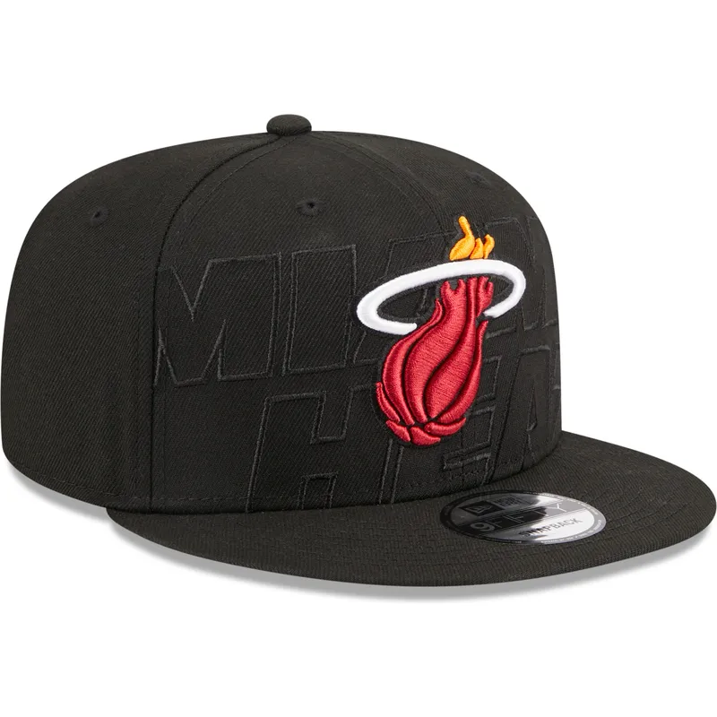 cepur-plakana-melns-snapback-9fifty-draft-edition-2023-no-miami-heat-nba-no-new-era