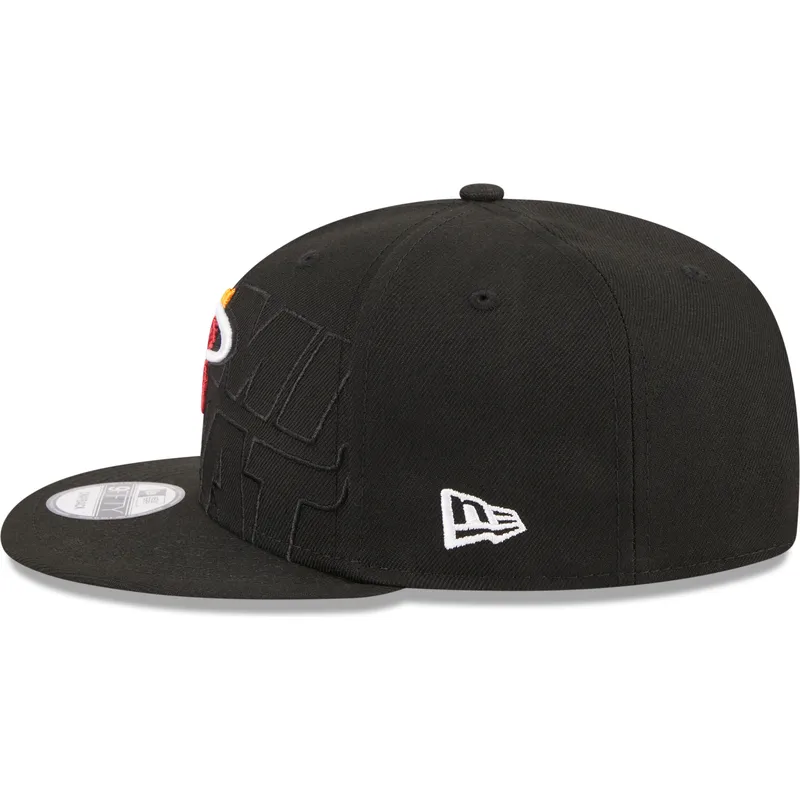 cepur-plakana-melns-snapback-9fifty-draft-edition-2023-no-miami-heat-nba-no-new-era