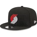 cepur-plakana-melns-snapback-9fifty-draft-edition-2023-no-portland-trail-blazers-nba-no-new-era
