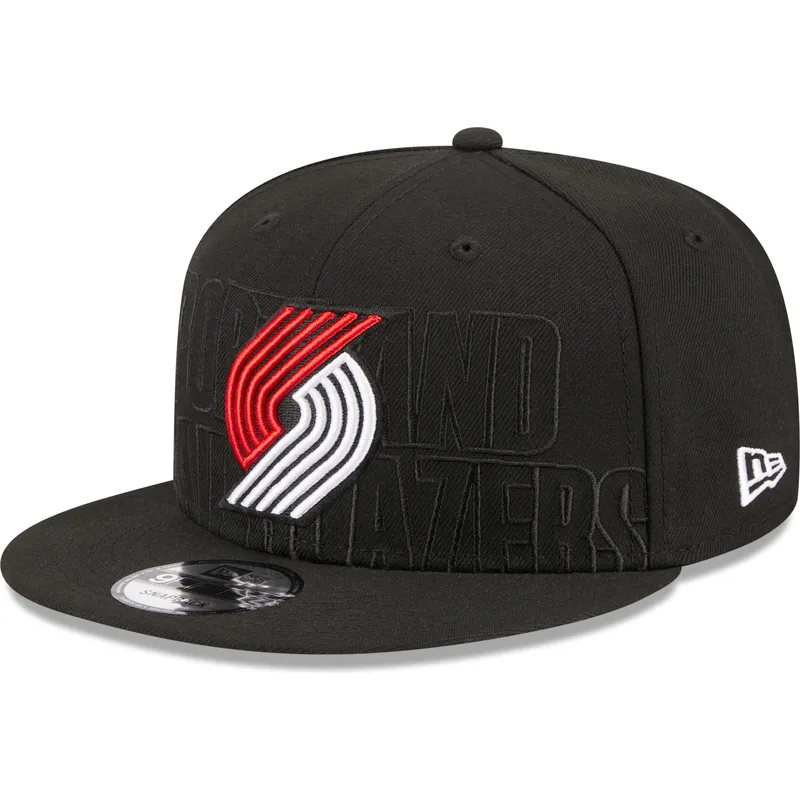 schwarze-flache-snapback-kappe-9fifty-draft-edition-2023-der-portland-trail-blazers-nba-von-new-era