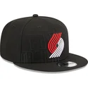 cepur-plakana-melns-snapback-9fifty-draft-edition-2023-no-portland-trail-blazers-nba-no-new-era