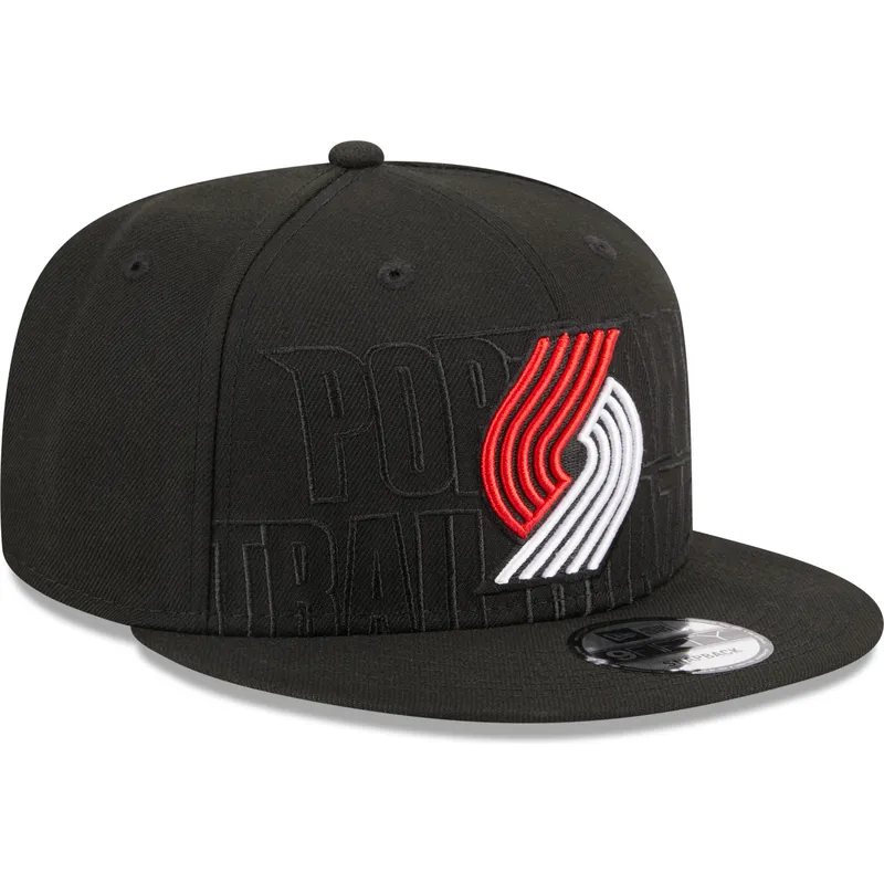 cepur-plakana-melns-snapback-9fifty-draft-edition-2023-no-portland-trail-blazers-nba-no-new-era