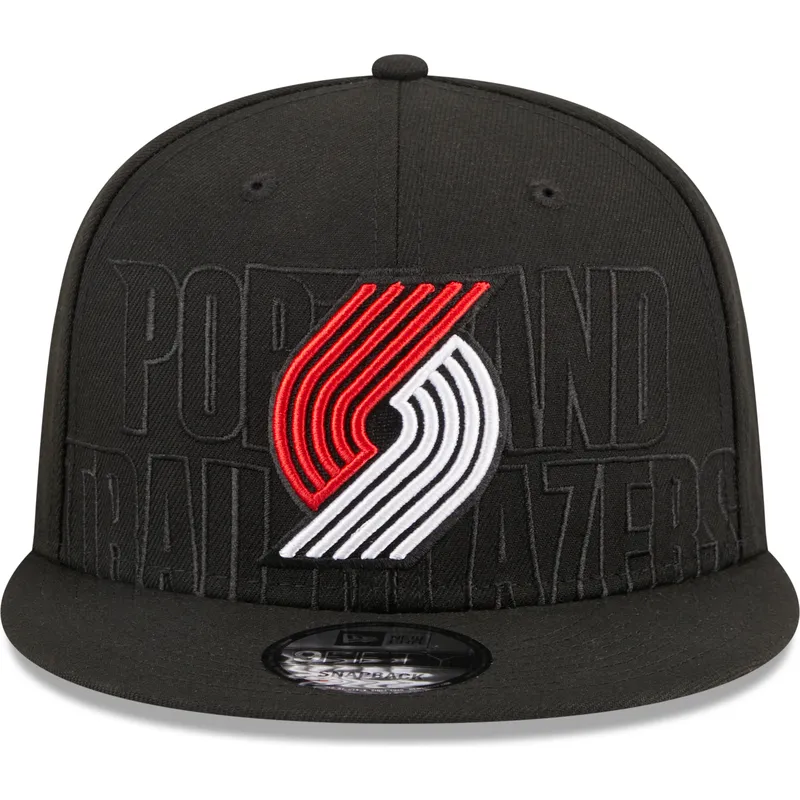 cepur-plakana-melns-snapback-9fifty-draft-edition-2023-no-portland-trail-blazers-nba-no-new-era