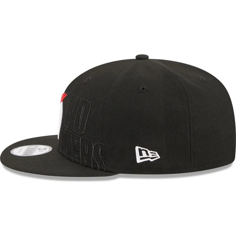 cepur-plakana-melns-snapback-9fifty-draft-edition-2023-no-portland-trail-blazers-nba-no-new-era