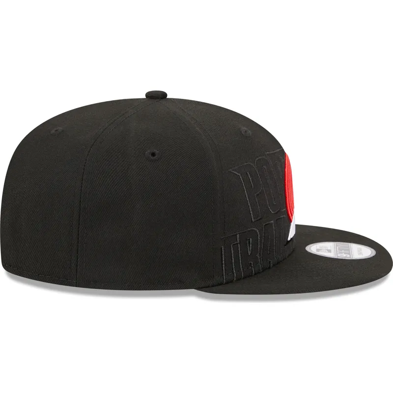 cepur-plakana-melns-snapback-9fifty-draft-edition-2023-no-portland-trail-blazers-nba-no-new-era